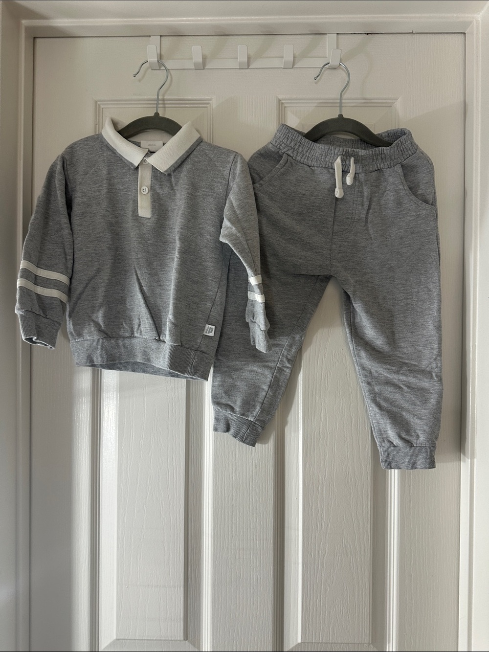 Prince Gray & White Kids Sweater and Jogger Set